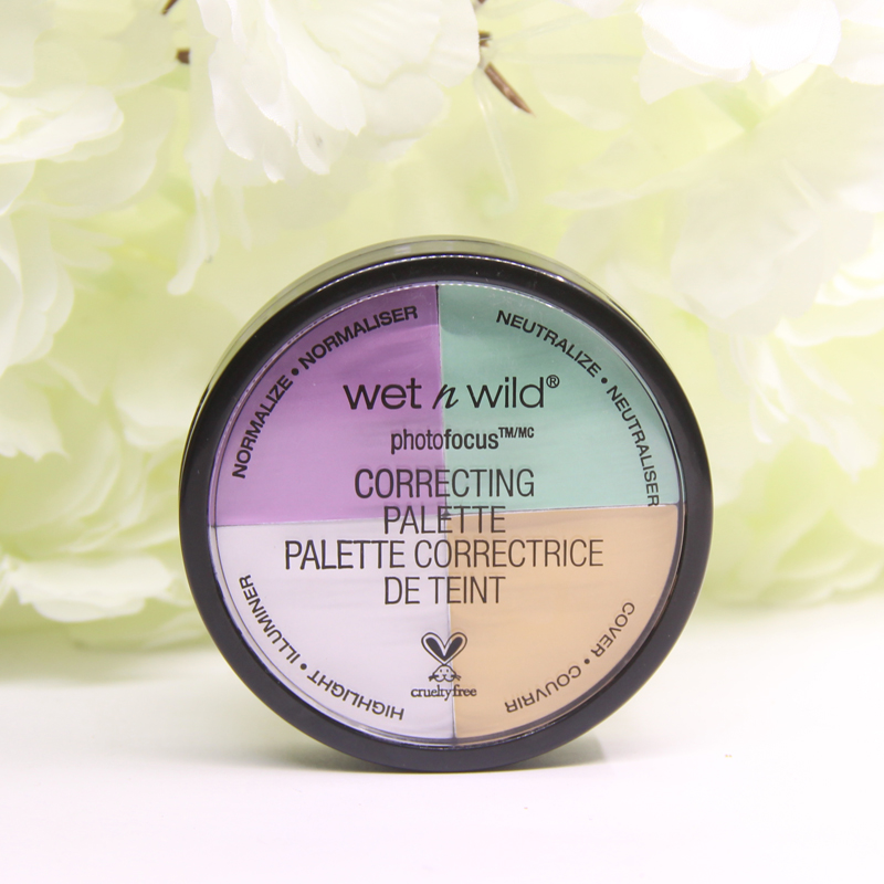 美国Wet n Wild CoverAll湿又野WNW四色遮瑕膏盘绿黄紫白4色调色