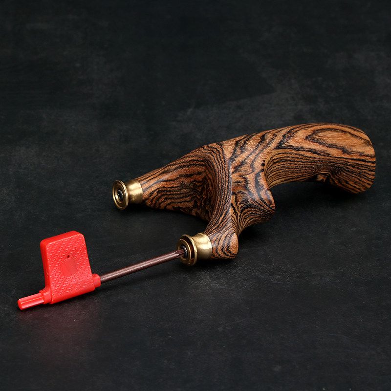 Fast-wood slingshot log solid wood anti-curated hand-made outdoor precision sports professional flat skin free copper head bullet