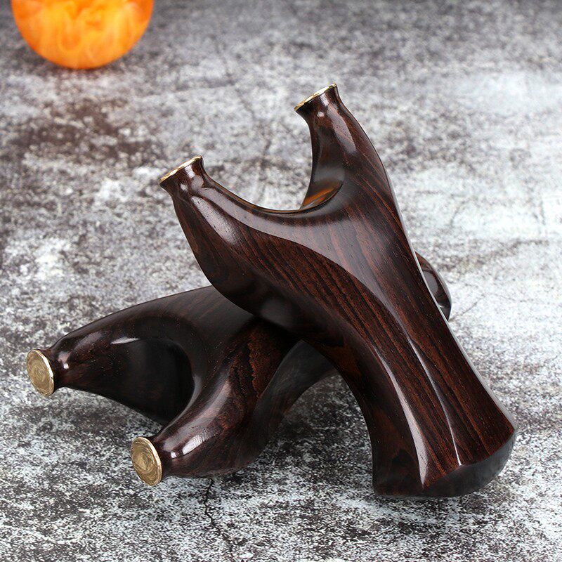 Purple sandalwood octagonal fat flying tiger wooden slingshot wooden solid wood log recurve professional precision flat leather slingshot