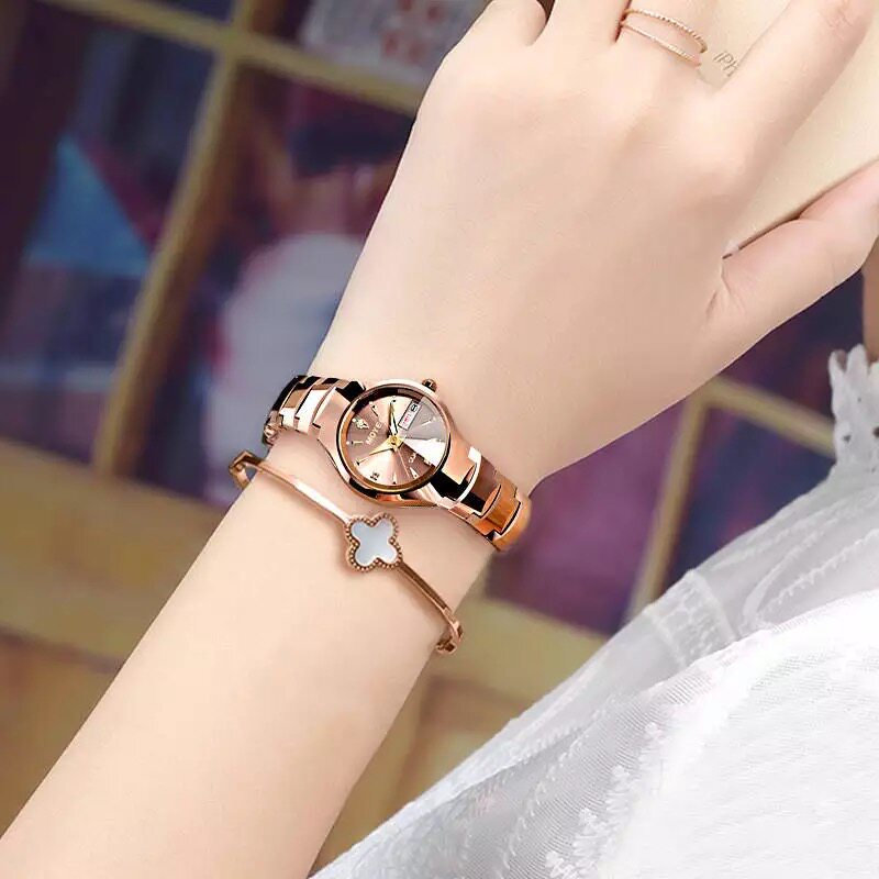 Swiss fully automatic watches women's mechanical watches ladies fashion designer minimalist Temperament Student Waterproof Noctilucent