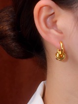 18K gold diamond-filled small waist earrings for outlet womens accessories after clearance from outlet discount store