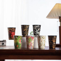 Jingdezhen Handmade Embossed High Temperature Color Glazed Drinks Coke Cup Culture Creative Cups Upscale Festive Gifts