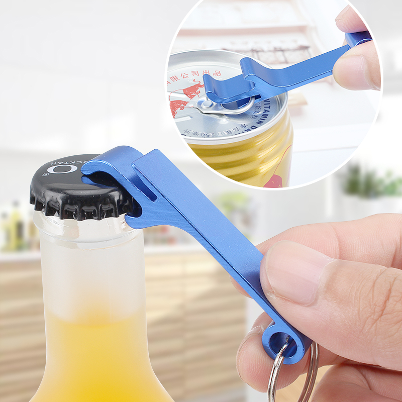 Multifunctional aluminum alloy beer opener creative beer starter keychain portable canned can opener