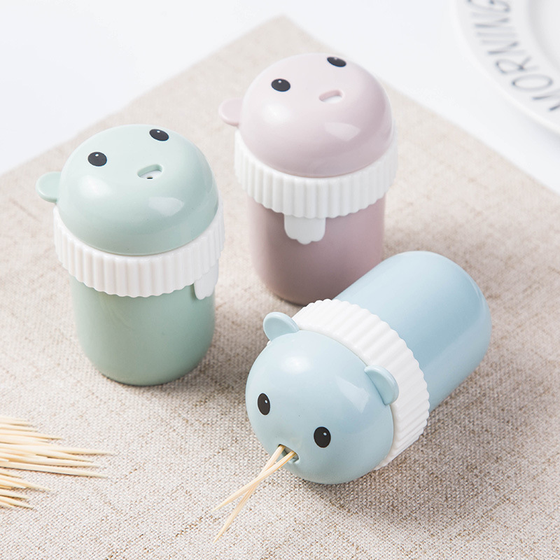 Living room cartoon tooth box creative household with a bear tooth box portable tooth tooth cans