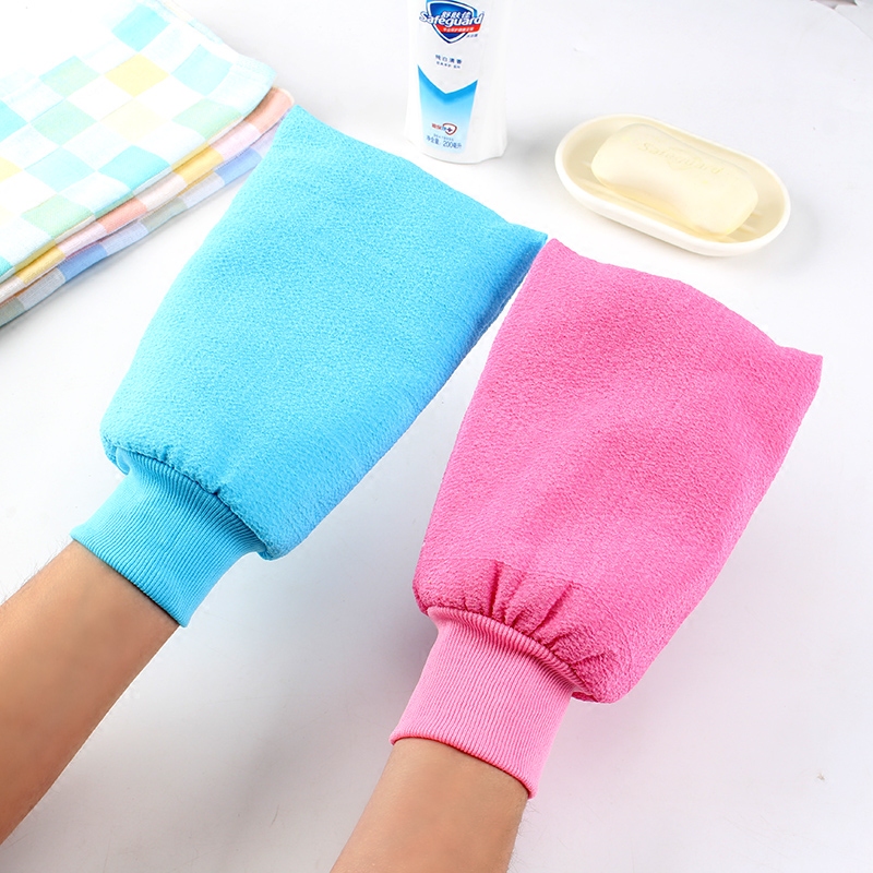 Korean scrub-free bath towel gloves double-sided thickened rubbing towel bath scrub towel rubbing mud gloves pull back strip