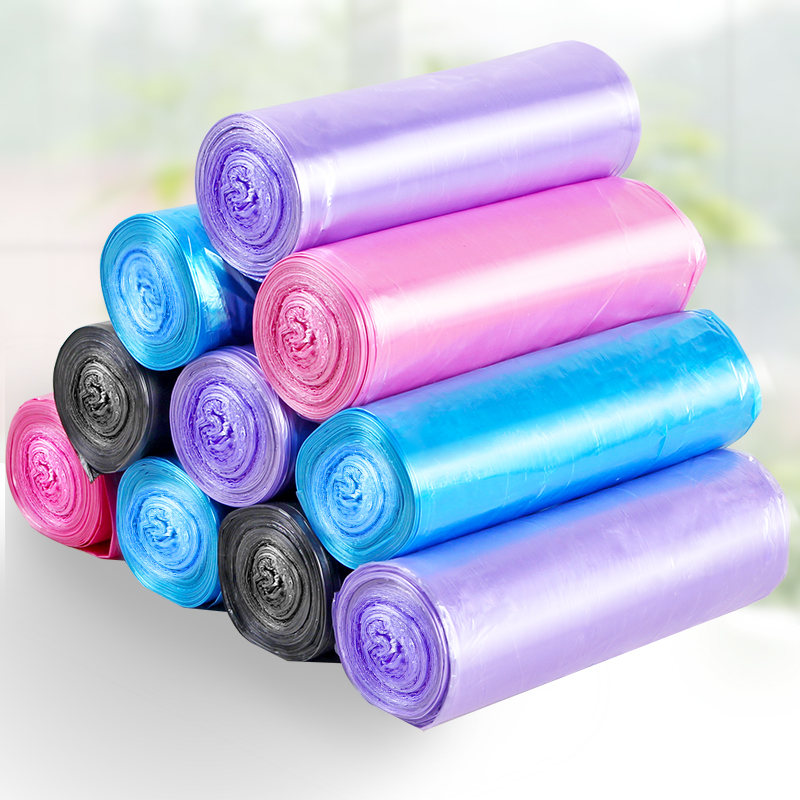 Garbage Bag Home Thickened portable disposable large number black colour flat mouth plastic lagarbage bag Kitchen Guesthouse