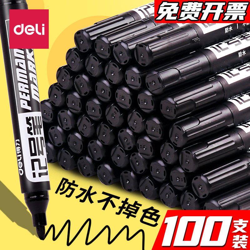 100 marksman black oily pen large capacity thick head marker hook line pen waterproof no fade no fading large head pen sign-in pen poster pen quick dry wholesale graffiti express pen