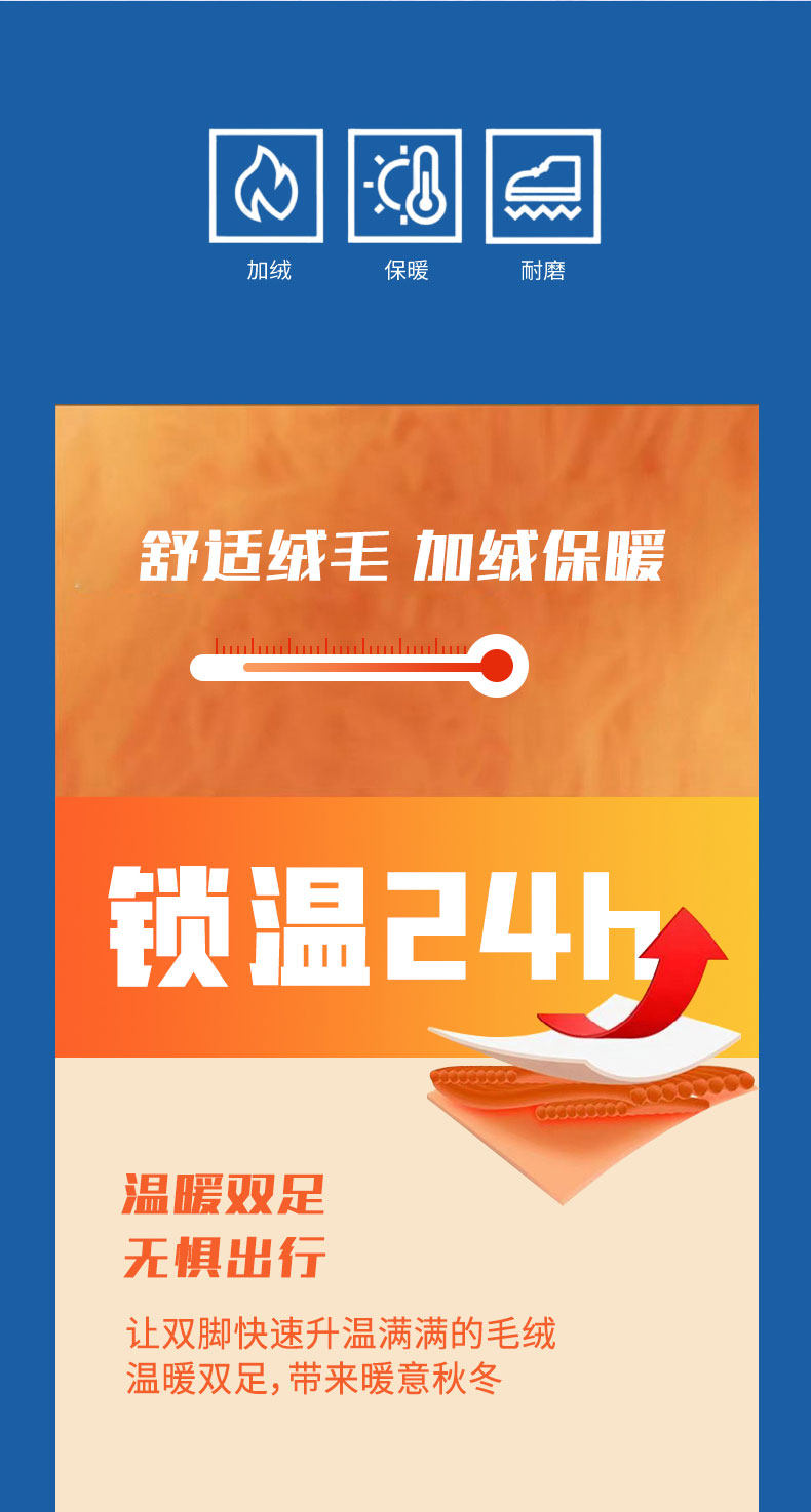 угги abckids雪地靴男童冬季加绒加厚2024新款防水防滑男孩儿童大棉鞋