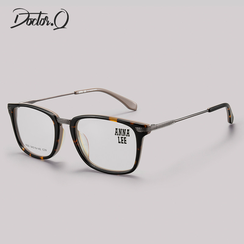 Japanese designer style gold titanium beam personality square casual face full frame male sheet tide glasses frame