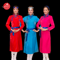 Mongolian robe ladies daily life dress long ethnic dress dress Mongolian performance performance costume new product