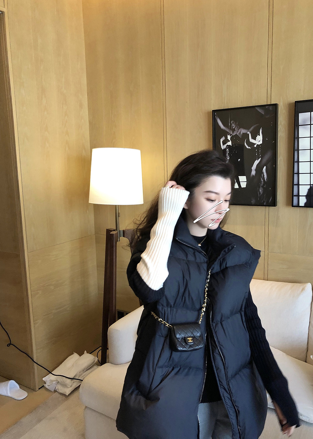 The handled profile thickened down waistcoat Waistcoat Female Short loose winter Campled outside wearing a waistcoat jacket