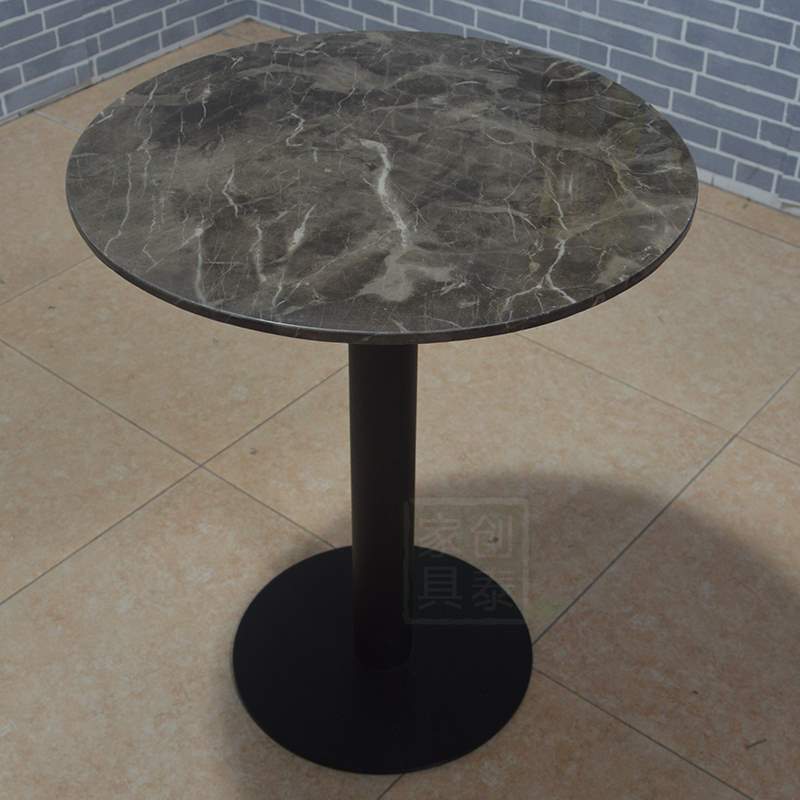 Summer Milk Tea Shop Café Marble Small Round Table Square Table Long Strip Table Hot Pot Table Sweet Shop Quartz Stone Table