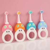 Lemeiguo childrens toothbrush cute mushroom shape 3-6-12 years old Yangzhou toothbrush baby toothbrush soft bristles wholesale