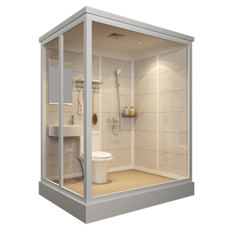 Overall shower room SMC rectangular toilet Simple toilet Rural bath room Bathroom integrated bath room