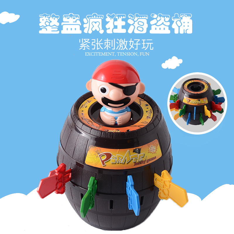 Whole People Toy Pirate Bucket Uncle Running Male's Ejection Big Number Toy Barrel Gathering Game Family Parent-child Gift