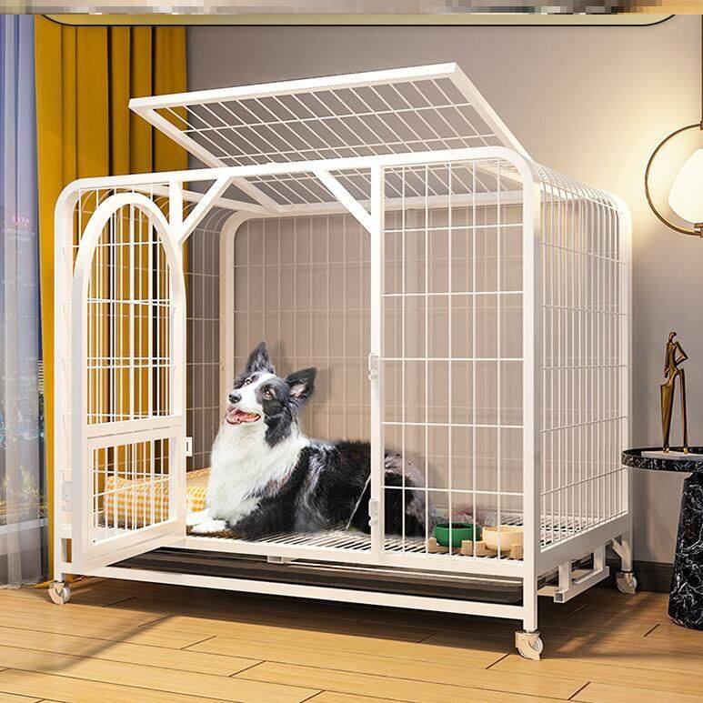 Dog Cage Medium-sized Dog Large Dog Kennel With Toilet Big Defense Tear Bites With Top Sammoyer Big Dog Cage Outdoor