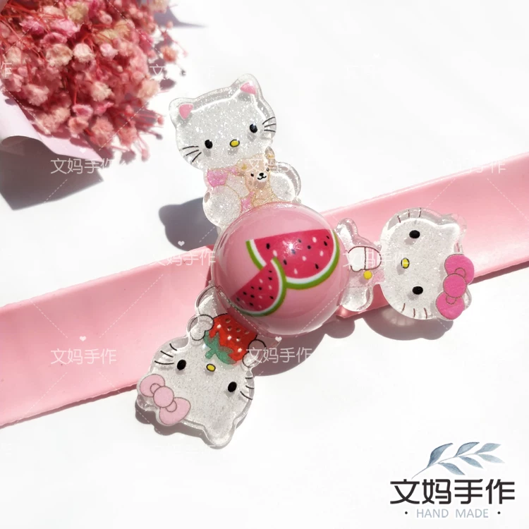 Hello Kitty, вращающаяся детская игрушка, браслет