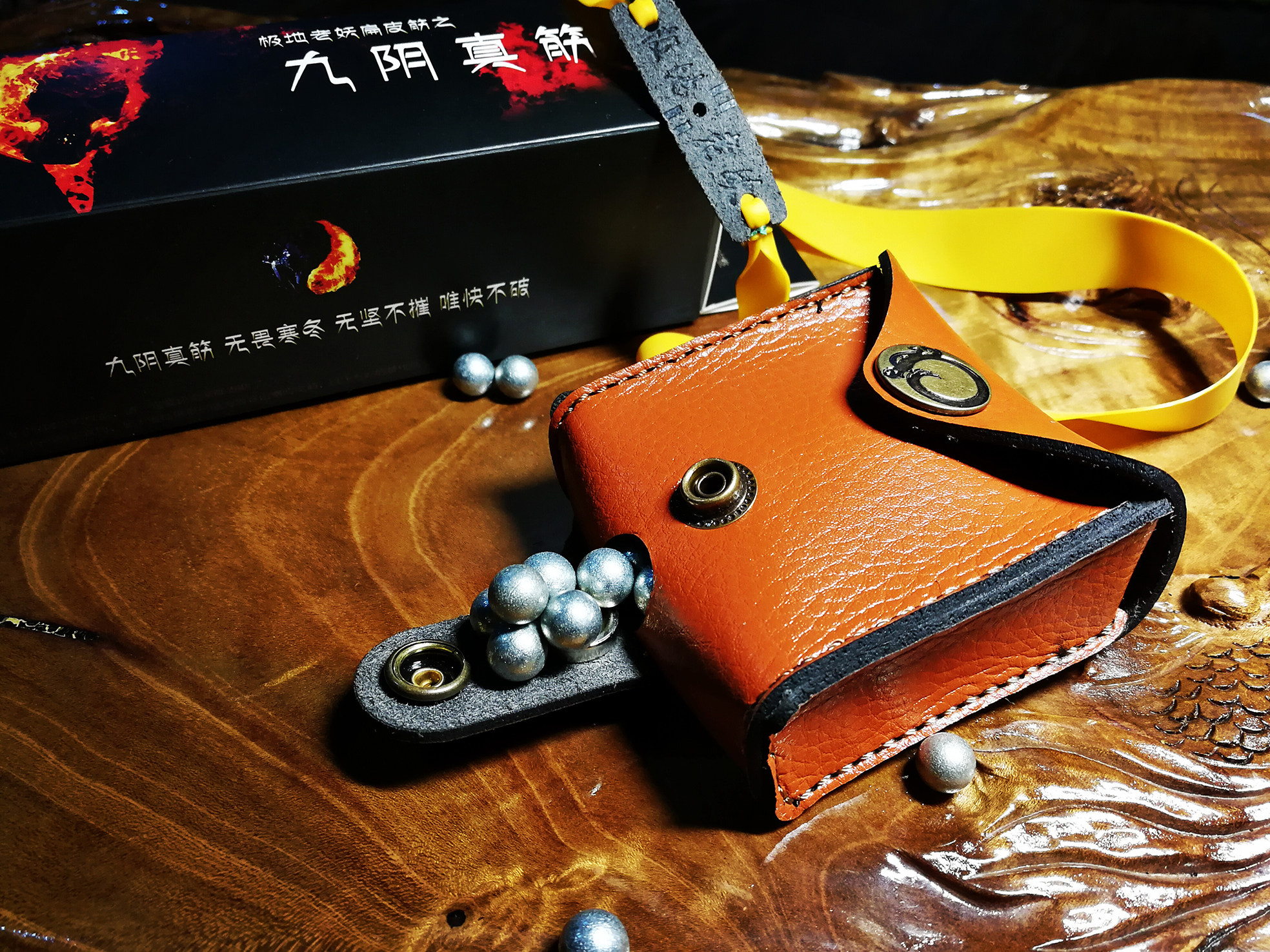 New Upper Polar Old Selfie Slingshot Steel Ball Covered with Bull Leather Good Tensile Durable Super Slim strong Purse Tactical Bag