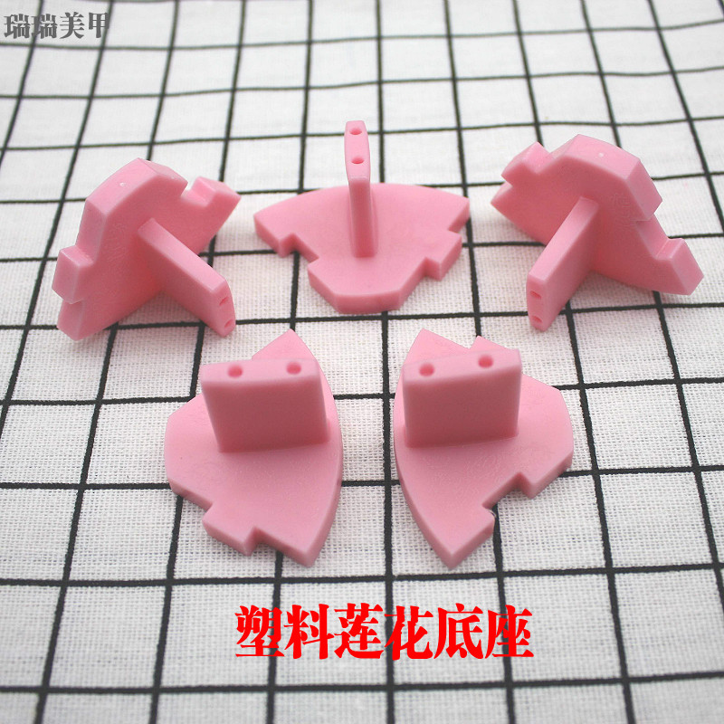 Dụng cụ làm móng Hoa sen Khối thực hành Một miếng nhựa tròn cơ sở Nail Ba Lan Keo màu Thẻ màu Hiển thị màu dụng cụ sơn gel