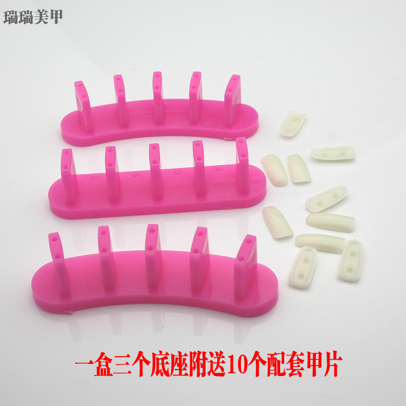 Dụng cụ làm móng Hoa sen Khối thực hành Một miếng nhựa tròn cơ sở Nail Ba Lan Keo màu Thẻ màu Hiển thị màu dụng cụ sơn gel