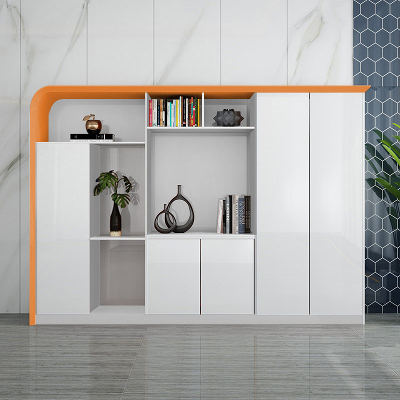 Minimalist Modern Baking Varnish Cabinet Information Cabinet Backcabinet Office Furniture Owner Table Bookcase Floor Cupboard