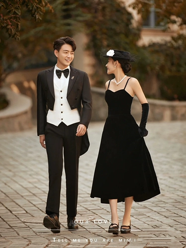 Легкое свадебное платье, маленькая черная юбка, Hepburn Hepburn French Photo Studio Theme Theme Clothing, фото фотография искусство фото черное