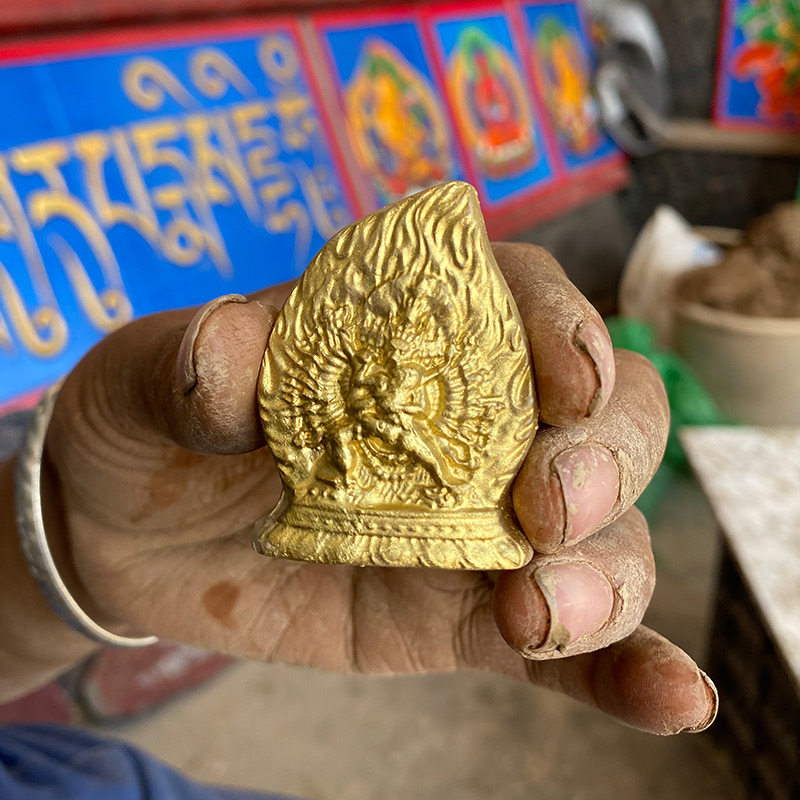 (On behalf of the creation of Buddha statues)Small Great Vedic Vajra Fear Vajra Tibetan traditional Za Za statue