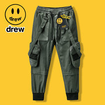  drew overalls mens multi-bag tide brand ruffian handsome functional casual pants high street Yu Wenle pure cotton 257A drawstring pants