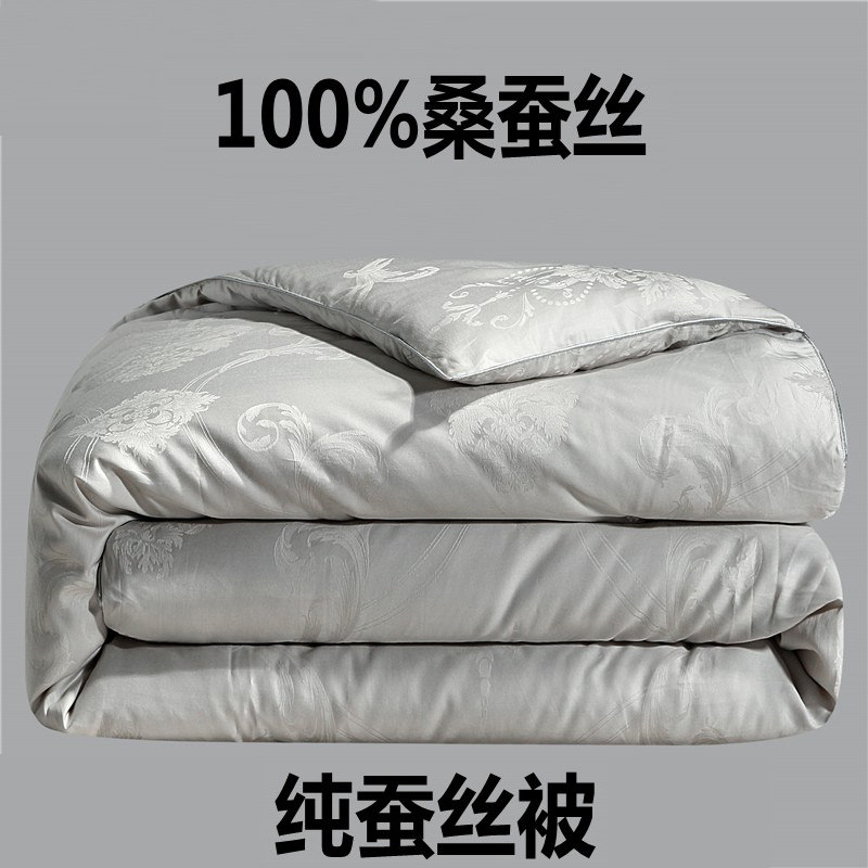 Light luxury silk quilt 100% mulberry silk winter quilt cotton spring and autumn quilt core air conditioner quilt summer cool quilt high-end