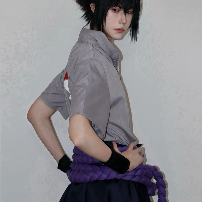 动漫火影忍者疾风传cosplay服套装宇智波佐助cos全套装二次元男短_Cosplay男装_淘宝游戏网
