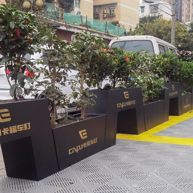 Outdoor Flower Box Iron Groof Creative Flower Chamber Outdoor Square Commercial Street Building Combined Flower Frame Customized Flower Frame