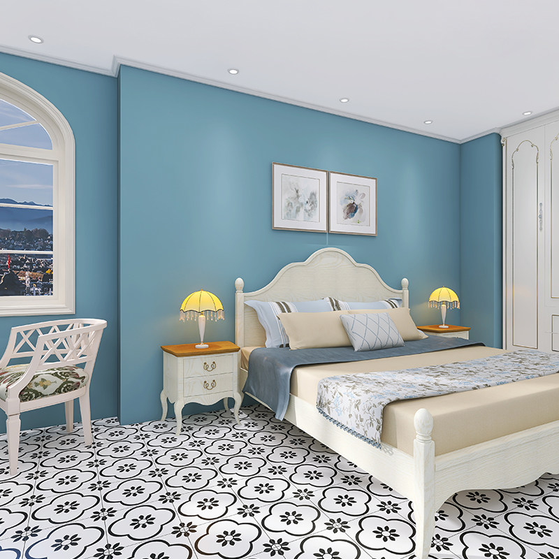 Smog blue spot sheet bedroom bedside background wall panel decoration solid color bamboo and wood fiber integrated gusset waterproof