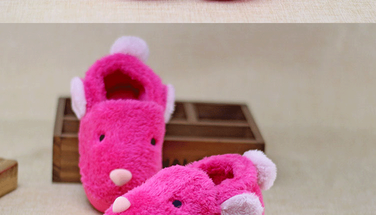 Pantoufles enfants en suède pour hiver - semelle caoutchouc - Ref 986152 Image 29