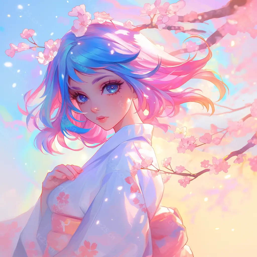 图片[4]-彩虹发少女的风幻想midjounney提示词、stable-diffusion-pormpt-天城私塾