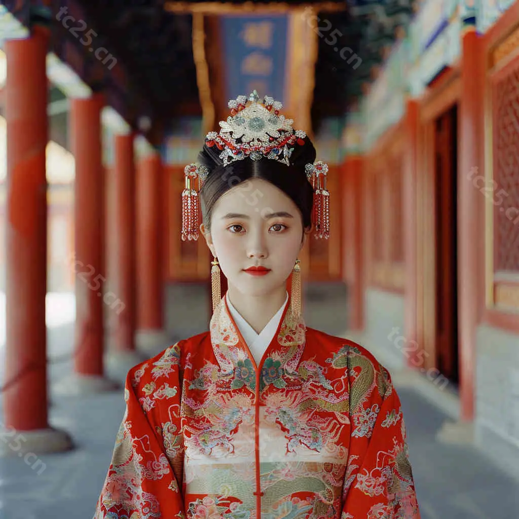 图片[4]-华丽汉服盛装midjounney提示词、stable-diffusion-porm-天城私塾
