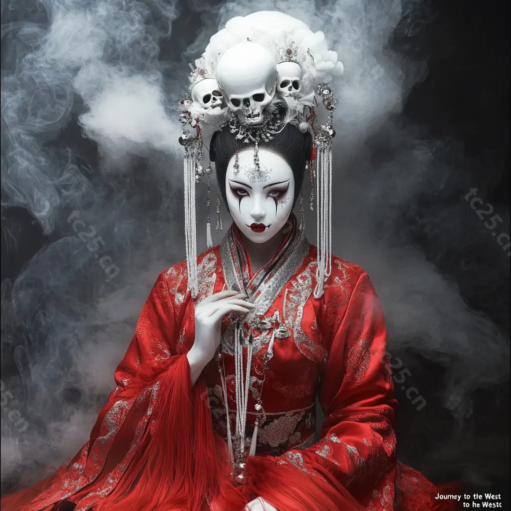 图片[1]-白骨精的神秘瓷颜midjounney提示词、stable-diffusion-porm-天城私塾