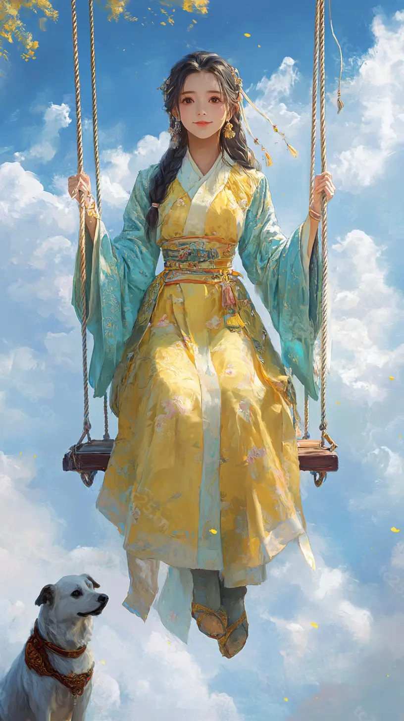 图片[8]-汉服少女的秋千梦midjounney提示词、stable-diffusion-pormpt-天城私塾