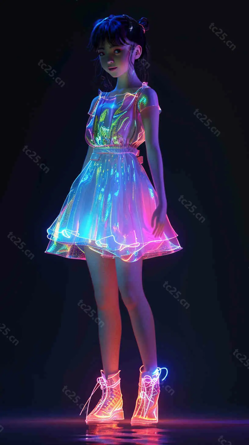 图片[5]-全息3D美少女的微笑midjounney提示词、stable-diffusion-pormpt-天城私塾
