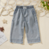 Trẻ em béo chân quần mất cậu bé mùa hè trẻ em mỏng chín điểm denim rộng chân quần short cô gái la hét trẻ em 褲 