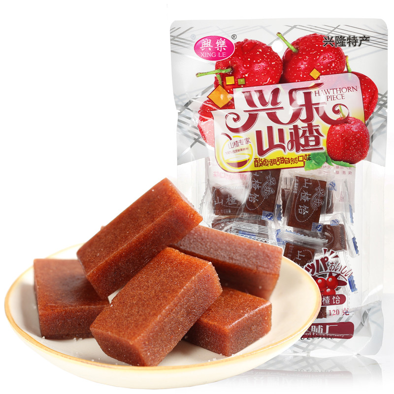 Chengde specific hawthorn rice cake open stomach hawthorn block slice Seida red fruit sweets small to eat snacks 120g