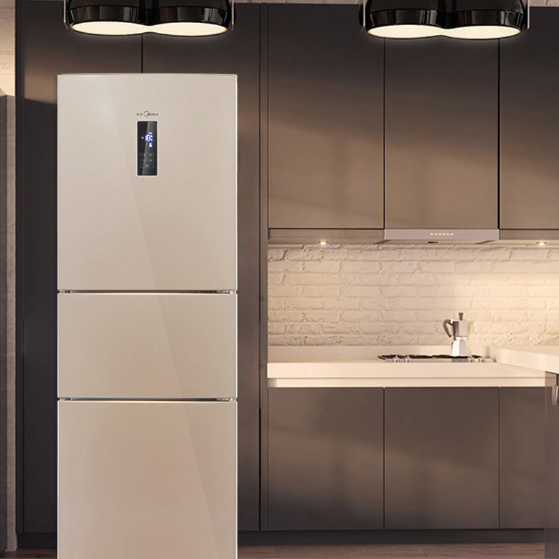 Midea refrigerator home small three-door 230l frost-free energy-saving freezer rental double door mini refrigerator