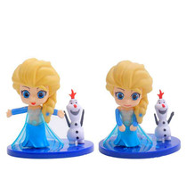 Cake decoration ornaments cartoon plug-in cute girl childrens birthday dress doll snowman Princess