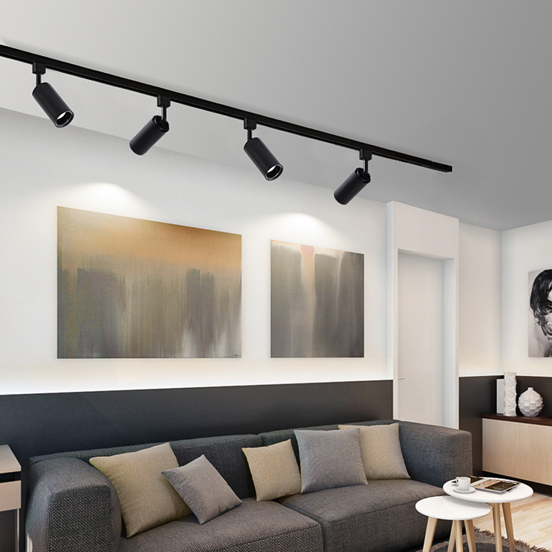 Nordic track light surface-mounted spotlight led ceiling lamp home downlight living room bedroom small spotlight bulb three-color dimming