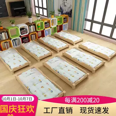 Kindergarten afternoon bed hosting solid wood cot bed for children special folding folding bed baby special bed solid wood single bed