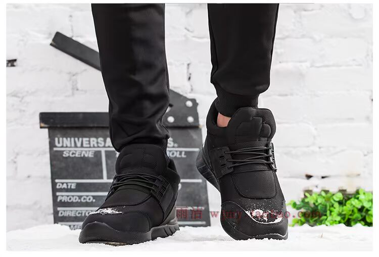 Yi Jiabao 8750 giày cotton nam giày tuyết cộng với phân bón rộng chân béo ở Yijia một đôi giày chống trượt mùa thu đông giầy lười nam