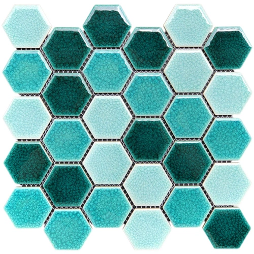 HXSPADRA Высокоэлементная ледяная трещина шестиугональное мозаичное бассейн бассейн Столовая для ванной комнаты фоновая стена батончика плитка