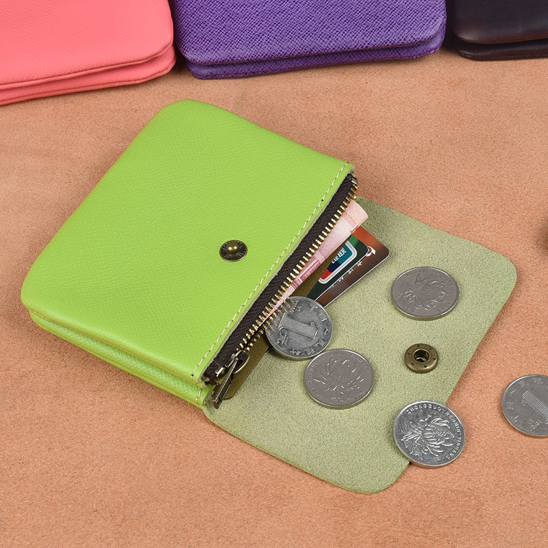 Handmade wallet multifunctional mini coin purse top layer cowhide unisex