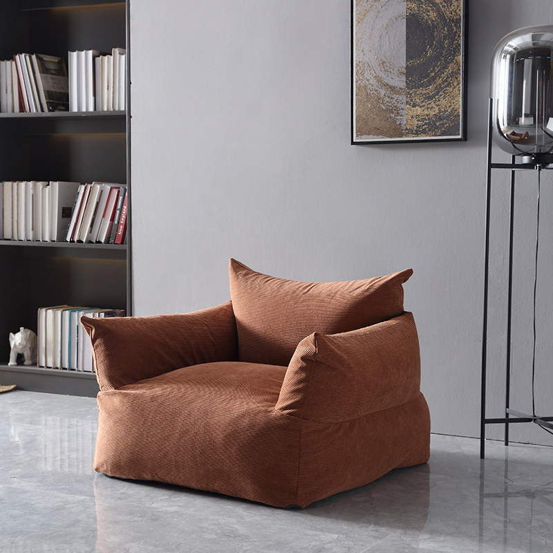 Lazy sofa tatami beanbag sofa corduroy fabric with armrests floor casual single bedroom