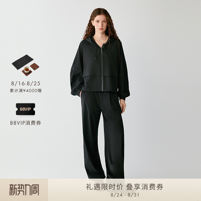 [Outdoor Capsule] Icicle Women's Clothing 26 Autumn New Wool Blend Stretch Plain Jacket Coat