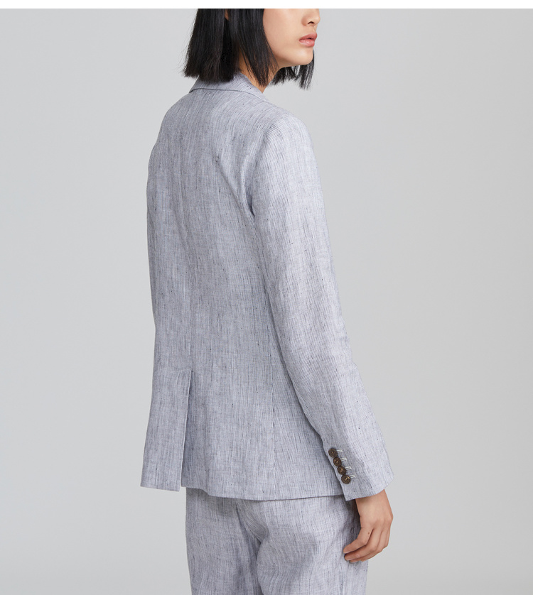 ICICLE Wo Womens 2019 Mùa xuân và mùa hè Mới đầy đủ vải lanh thông thường Blazer nữ AAAB219A02151A - Business Suit vest nữ